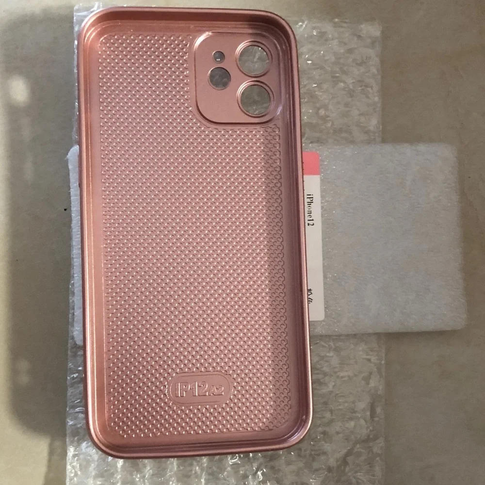 iPhone 12 Pink Apple Design Protective Phone Case